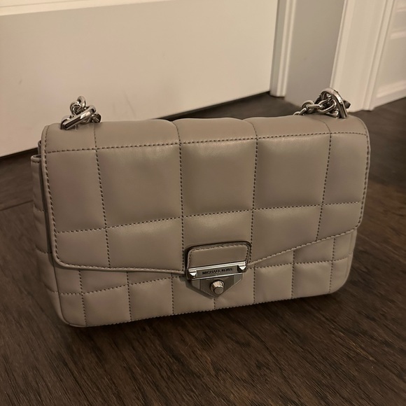 Michael Kors Handbags - Michael Kors Gray Quilted Shoulder Bag